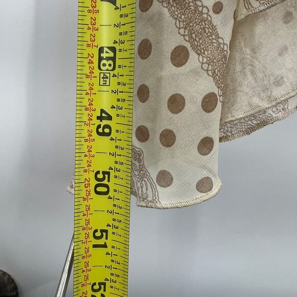 Vtg Handmade Womens Dress Asymmetrical Hem Polka Dot Cottage Milkmaid Size XS - Picture 9 of 10